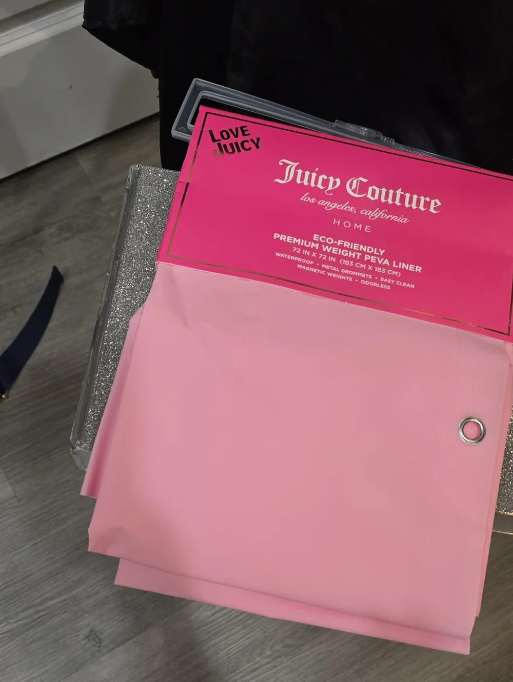 Juicy Couture Home Eco-Friendly Premium Weight Peva Liner- Dark Pink